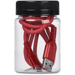 Altitude Capsit Fast Charge USB-A to Type-C Charging Cable in Jar Red Jar